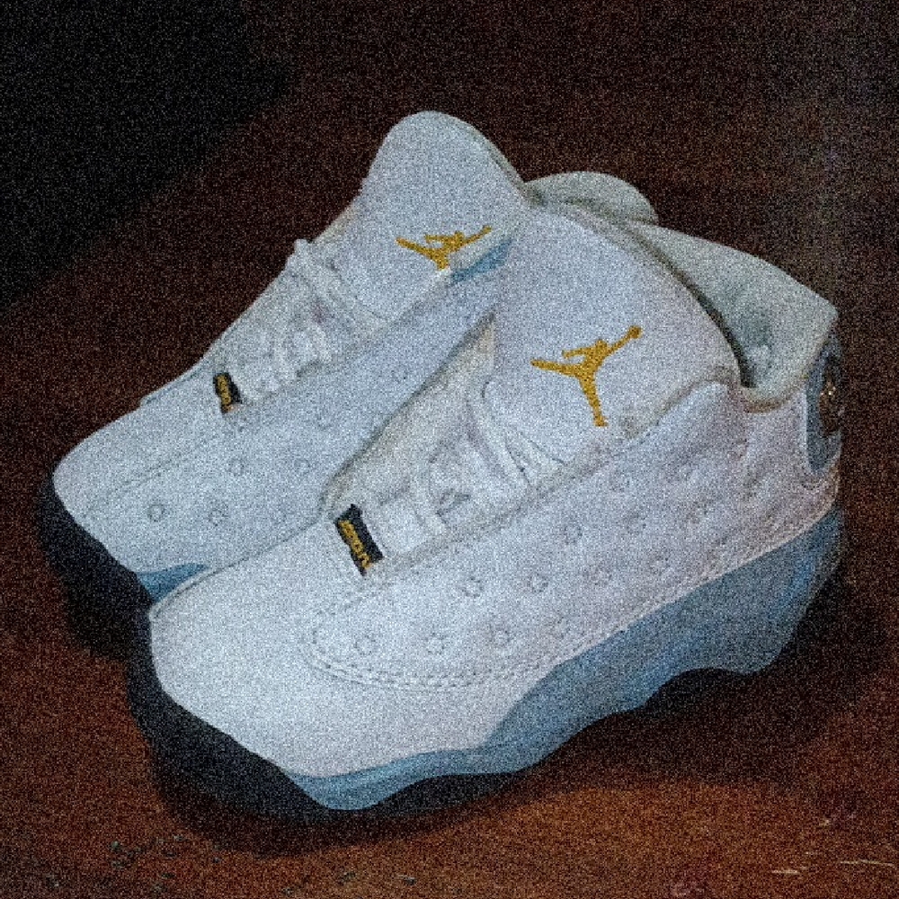Jordan Kids Sneakers in White and Gold